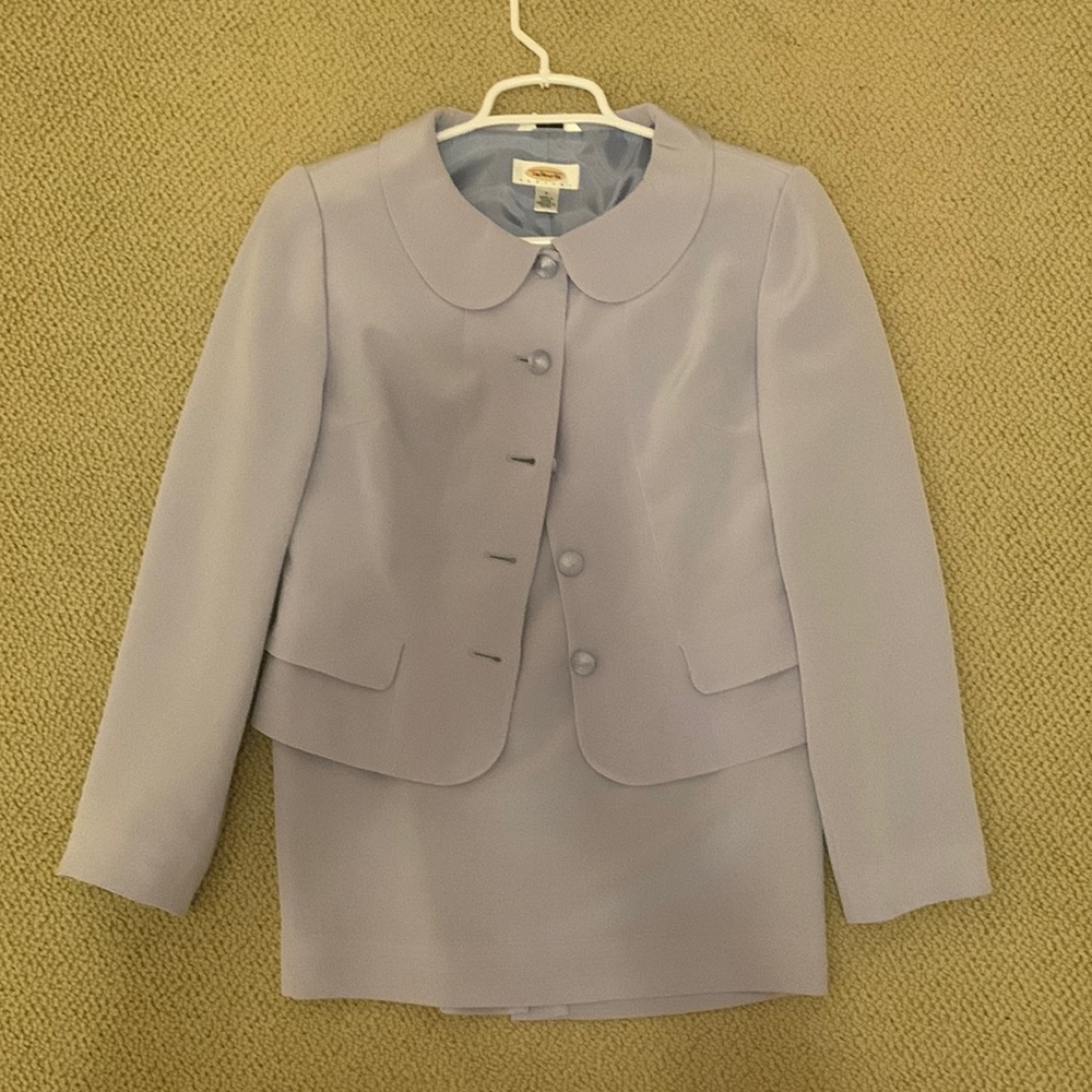 Talbots Petite Silk Skirt Suit